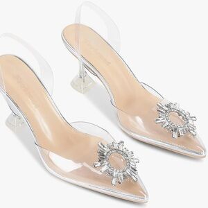 Clear Heels w/ embellishment